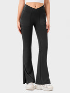Mia | Chic High Waist Flare Leggings With Pockets 1