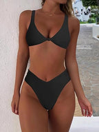 Ava | Chic High Waisted Thong Bikini Set 4