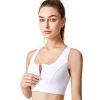 Ava | Comfortable White Sports Bra with Sculpting Fit 2