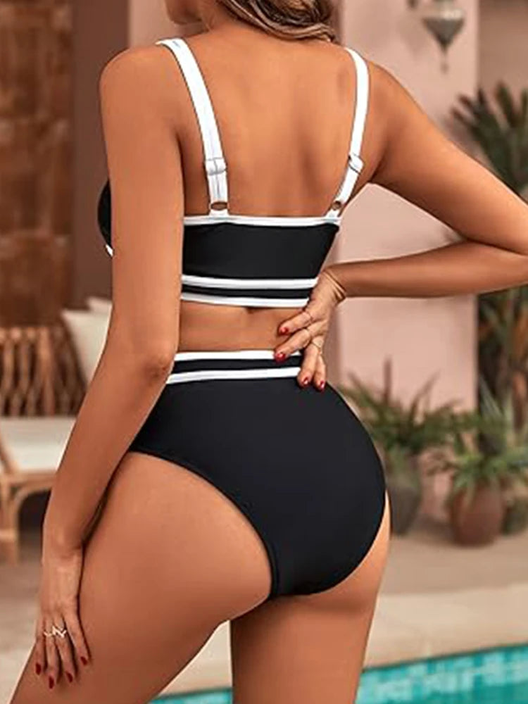 Ava | Sporty High Waisted Bikini Set for Women 5
