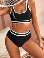 Ava | Sporty High Waisted Bikini Set for Women 6