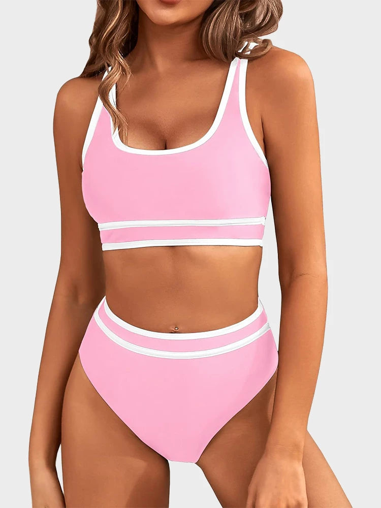 Ava | Sporty High Waisted Bikini Set for Women 9