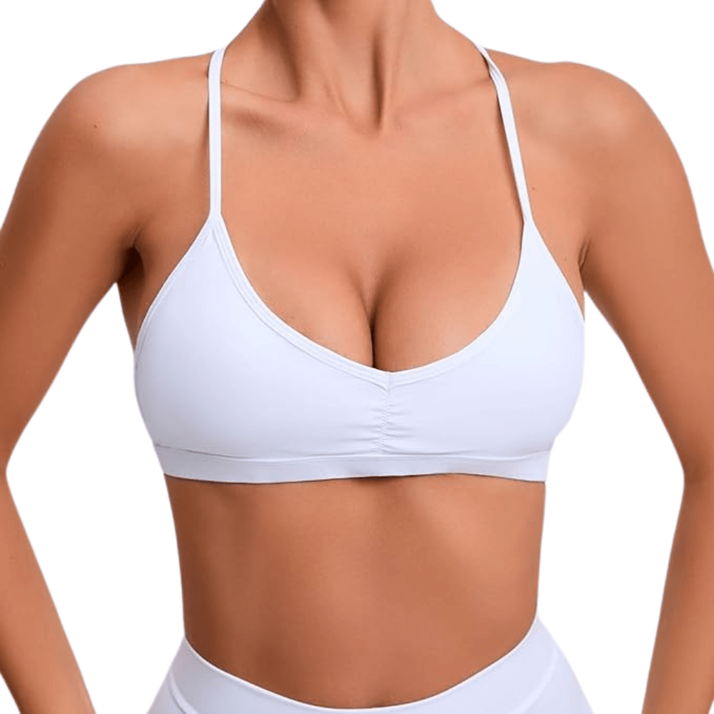 Chloe | Comfortable Black Padded Bralette with Strappy Back 0