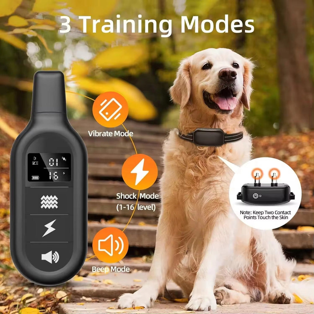 Electric Dog Collar | Shock Collar with Remote & Waterproof Design | Customizable Training Modes for Effective Behavior Correction 2