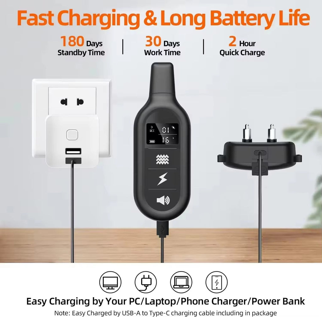 Electric Dog Collar | Shock Collar with Remote & Waterproof Design | Customizable Training Modes for Effective Behavior Correction 7