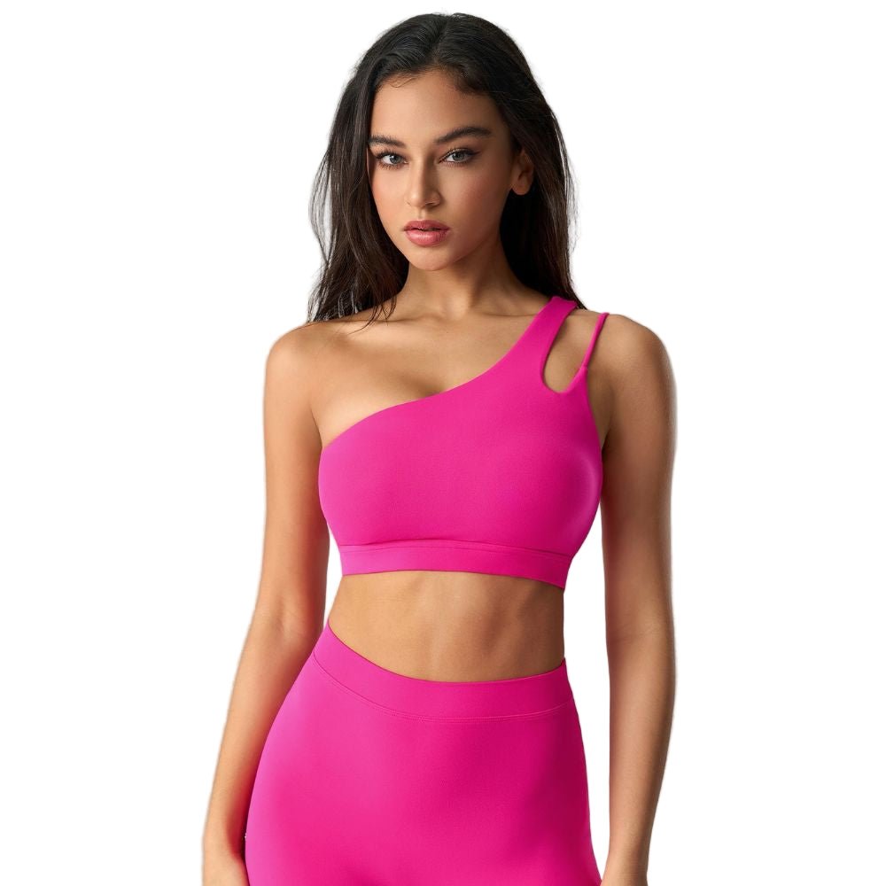 Mia | Asymmetric Breathable One Shoulder Sports Bra 0