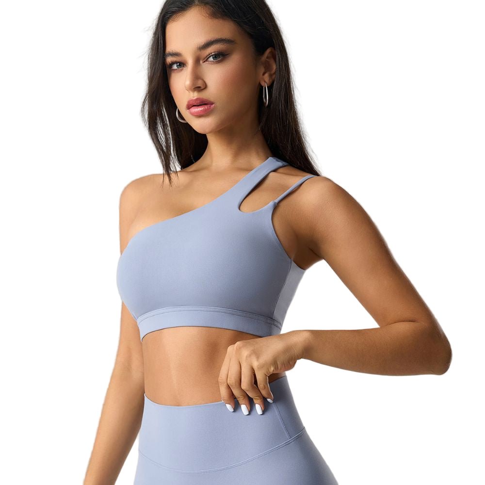 Mia | Asymmetric Breathable One Shoulder Sports Bra 4