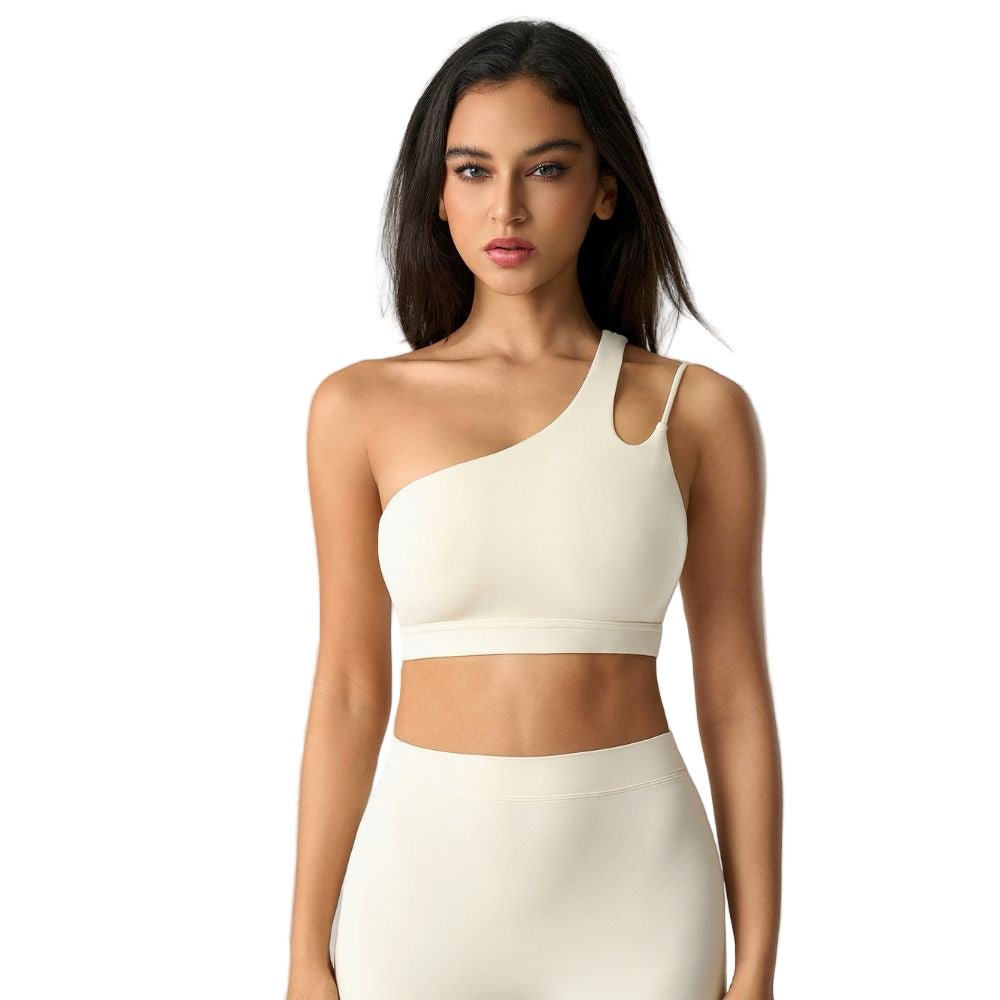 Mia | Asymmetric Breathable One Shoulder Sports Bra 6
