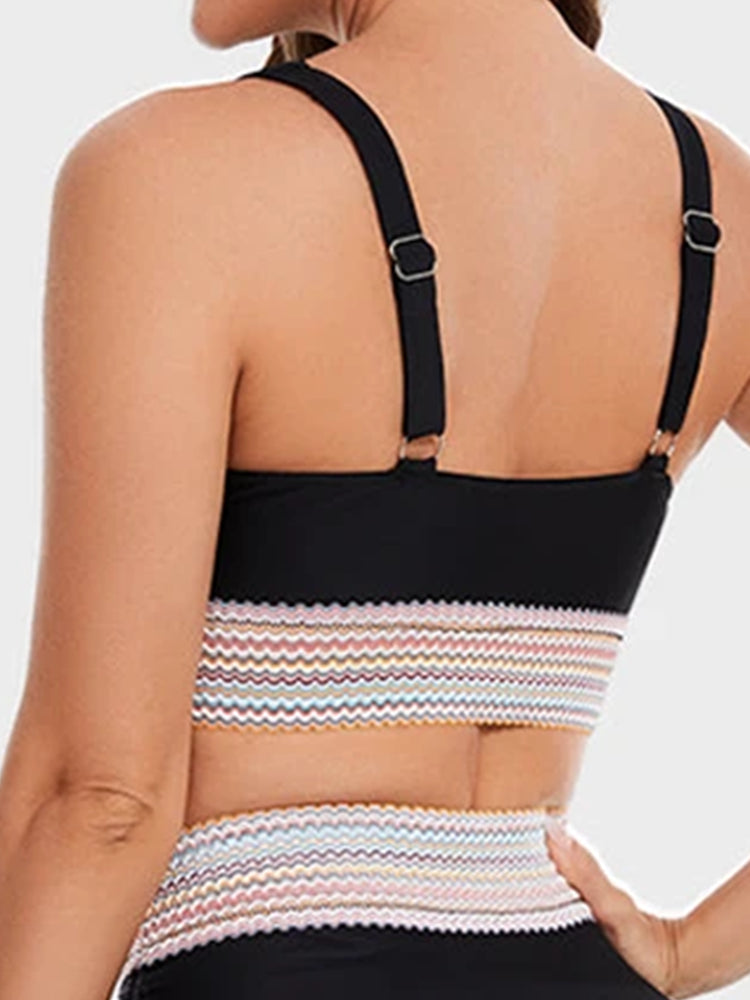 Mia | Stylish High Waisted Color Block Bikini Set for Women 4