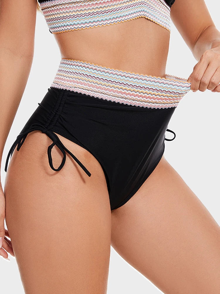 Mia | Stylish High Waisted Color Block Bikini Set for Women 5