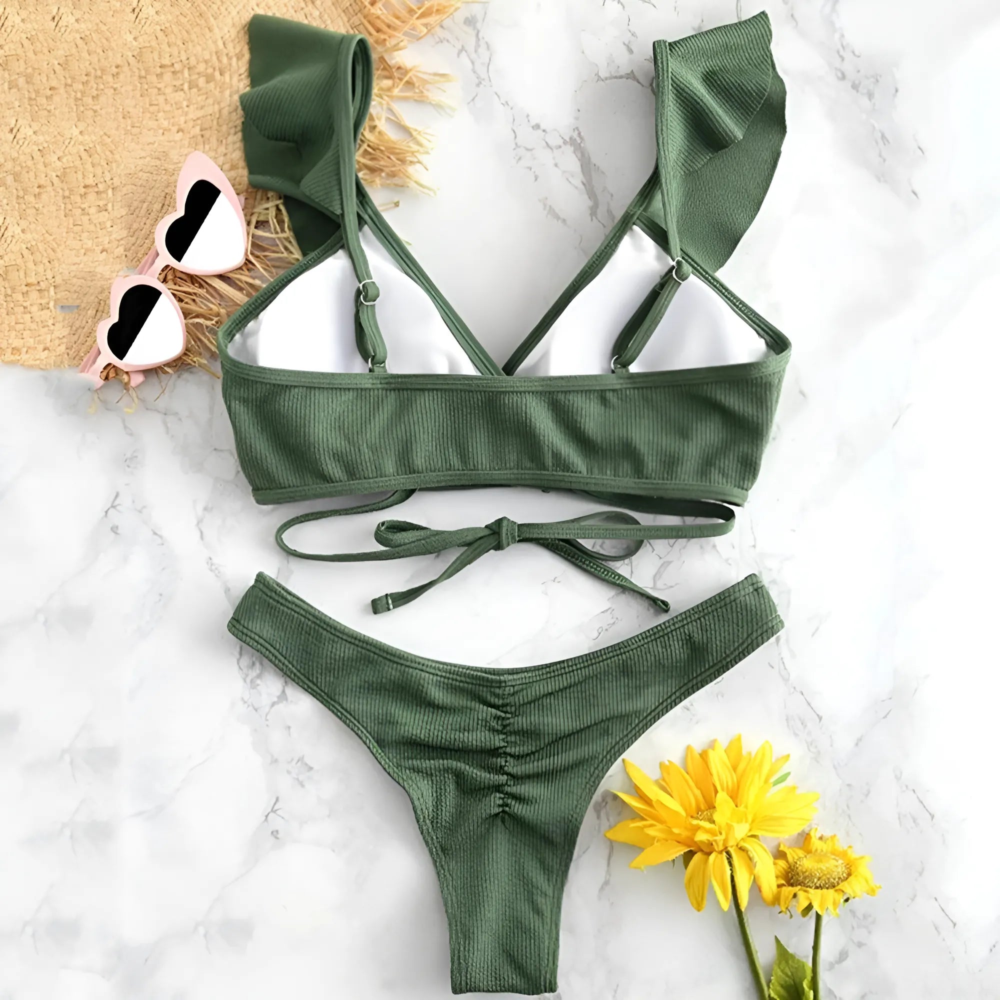 Mia | Stylish Ruffled Two-Piece Bikini Set for Women 1