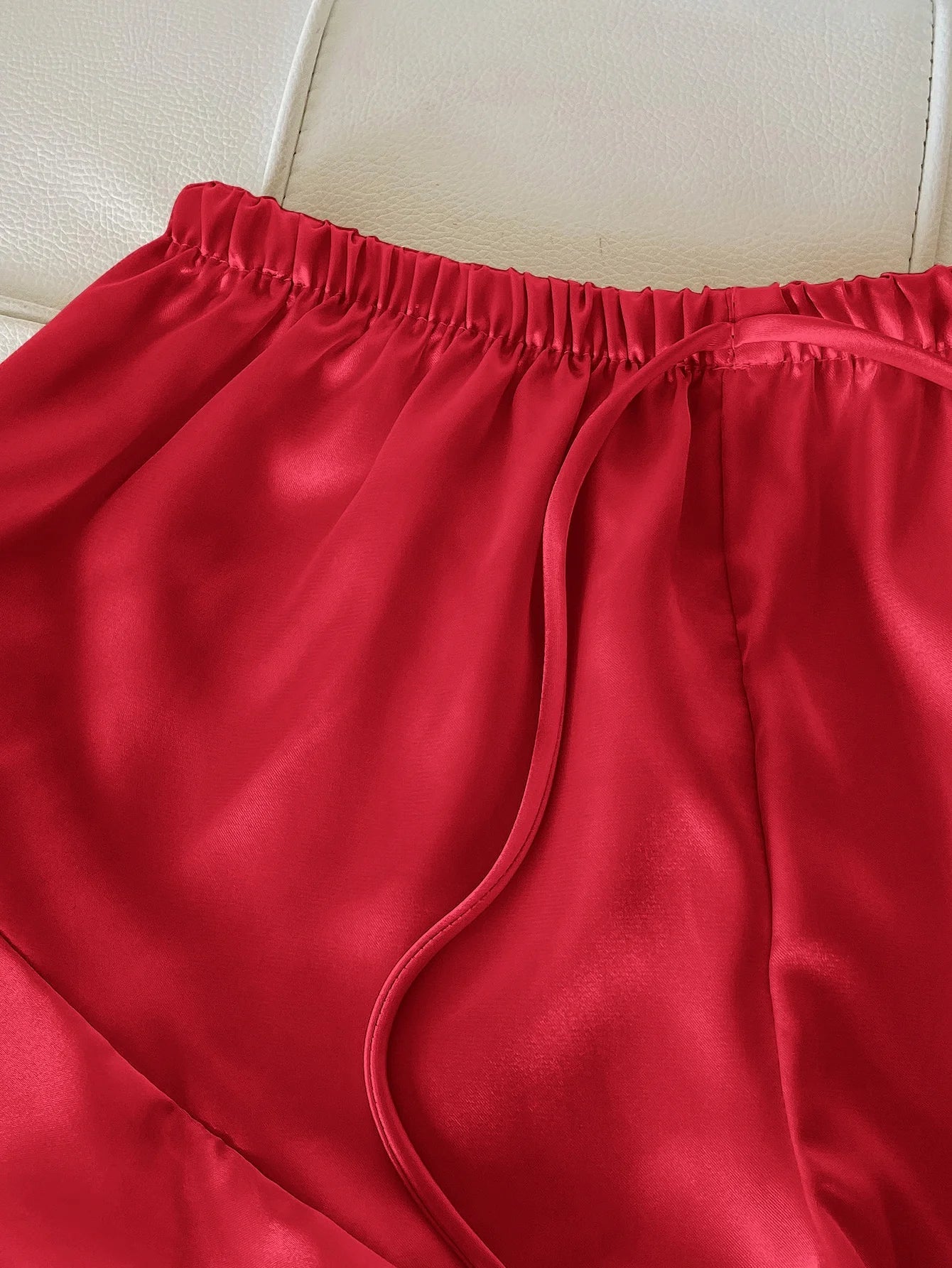 Sophia | Luxurious Satin Pyjama Set with Frills 2