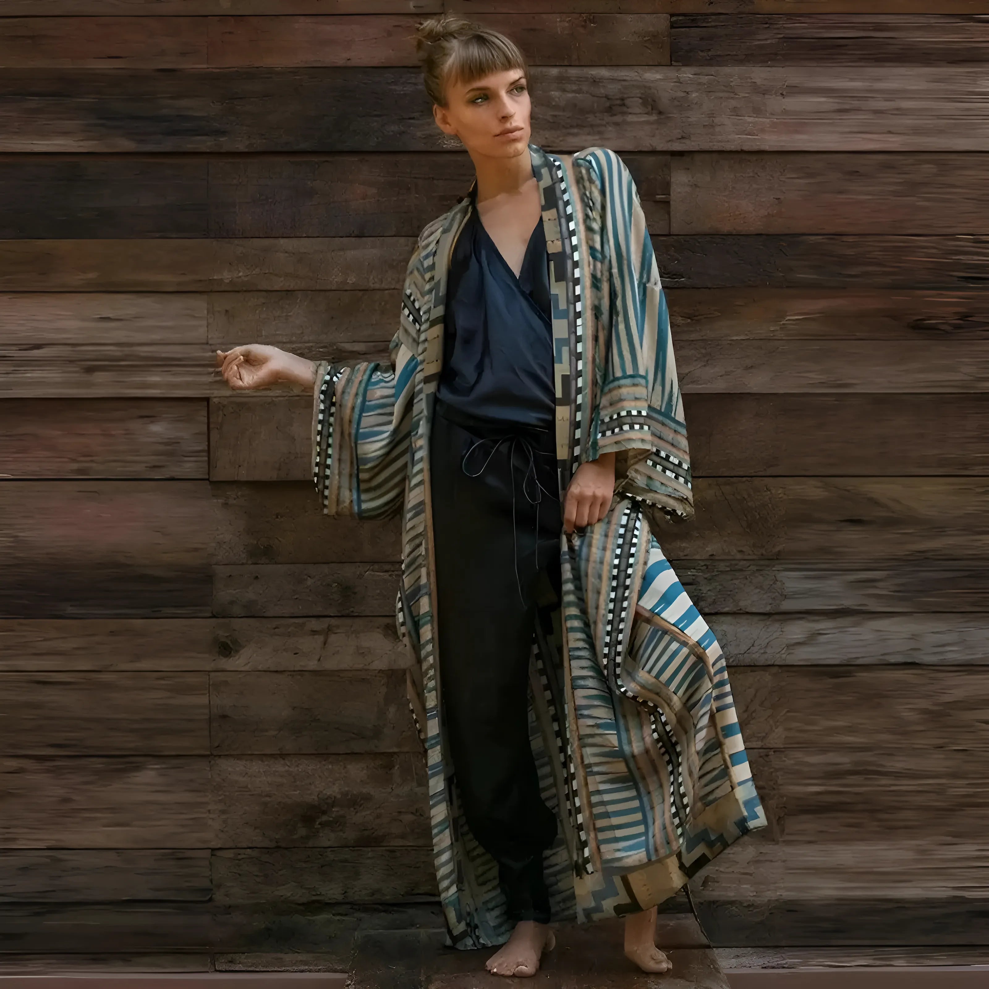Sophie | Stylish Aztec Pattern Beach Kimono Cover Up 3